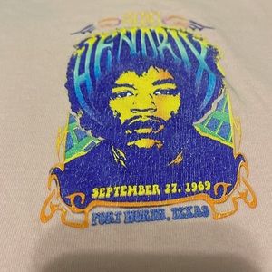 HENDRIX Authentic  September 27, 1969  FORT WORTH TEX. Tour T shirt size MEDIUM